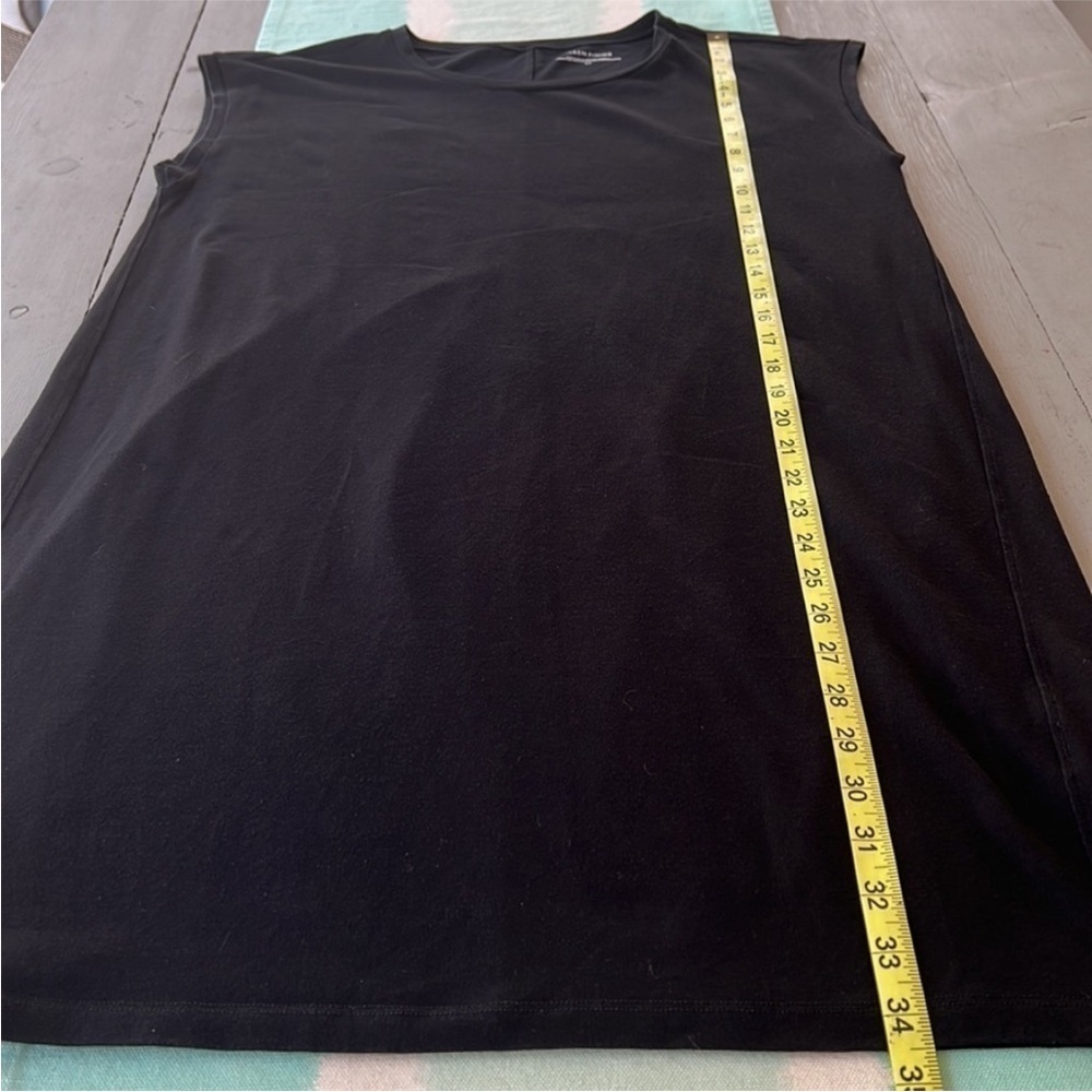 Eileen Fisher Black Organic Cotton Sleeveless Crewneck Tank Dress Size S - Picture 10 of 10